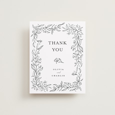 Flat Wedding Thank You Cards