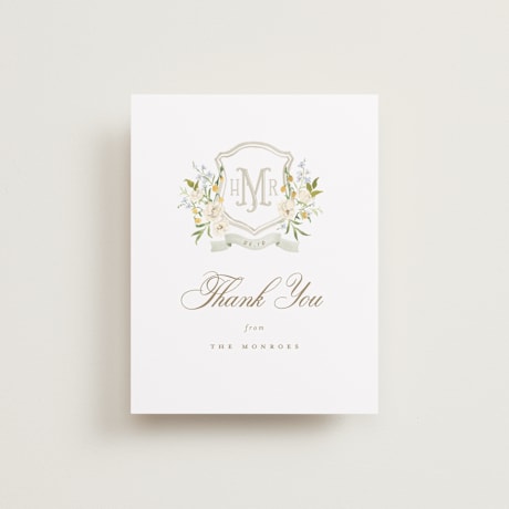 Flat Wedding Thank You Cards