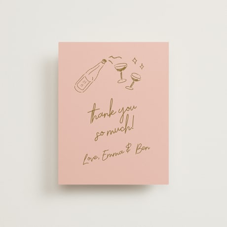 Flat Wedding Thank You Cards