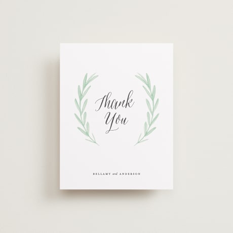 Flat Wedding Thank You Cards