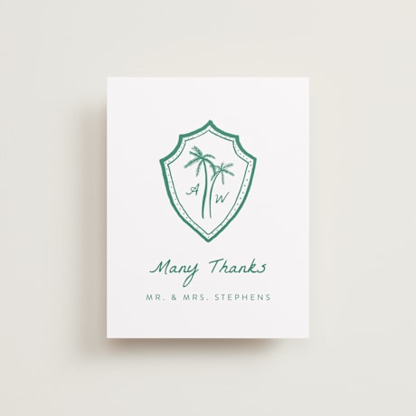 Flat Wedding Thank You Cards