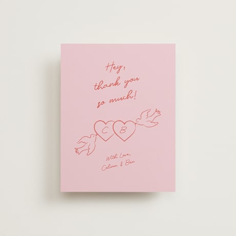 Flat Wedding Thank You Cards