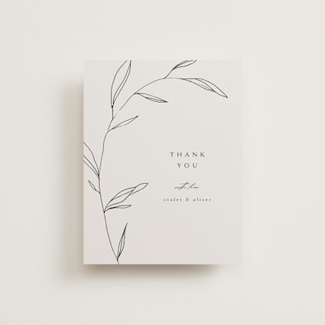 Flat Wedding Thank You Cards