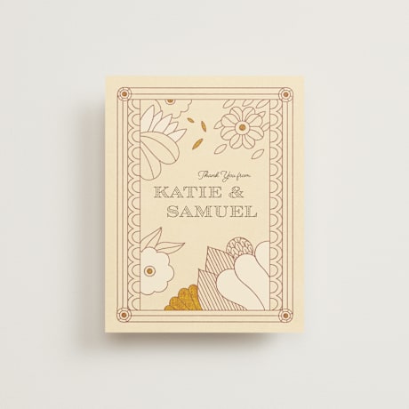 Flat Wedding Thank You Cards