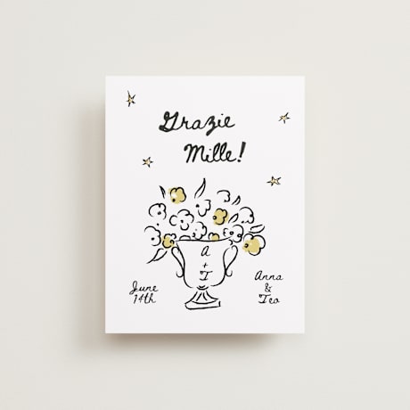 Flat Wedding Thank You Cards