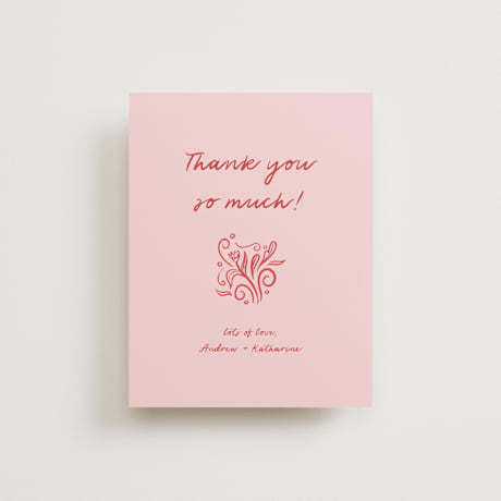 Flat Wedding Thank You Cards