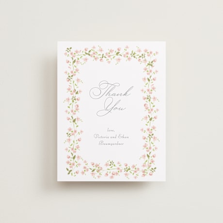 Flat Wedding Thank You Cards