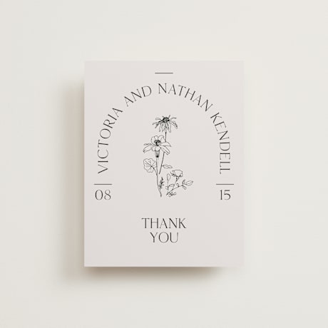 Flat Wedding Thank You Cards
