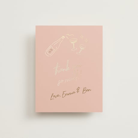 Foil-Pressed Flat Wedding Thank You Cards