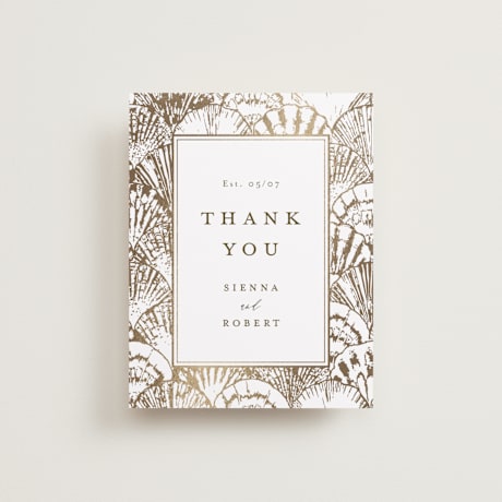 Foil-Pressed Flat Wedding Thank You Cards