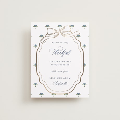 Foil-Pressed Flat Wedding Thank You Cards