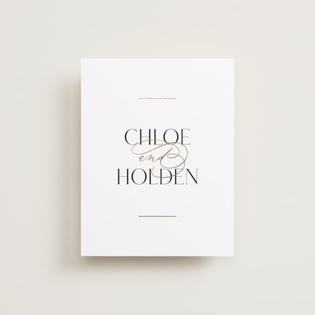 Foil-Pressed Flat Wedding Thank You Cards