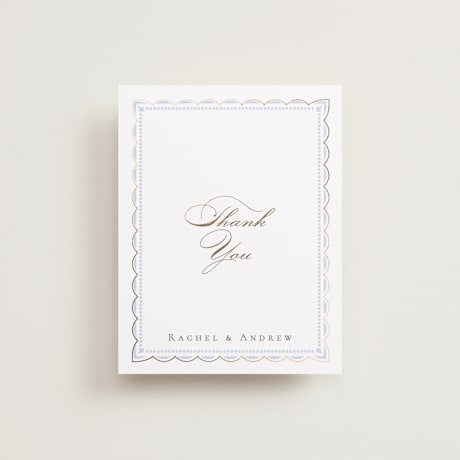 Foil-Pressed Flat Wedding Thank You Cards