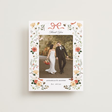 Foil-Pressed Flat Wedding Thank You Cards