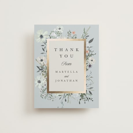 Foil-Pressed Flat Wedding Thank You Cards