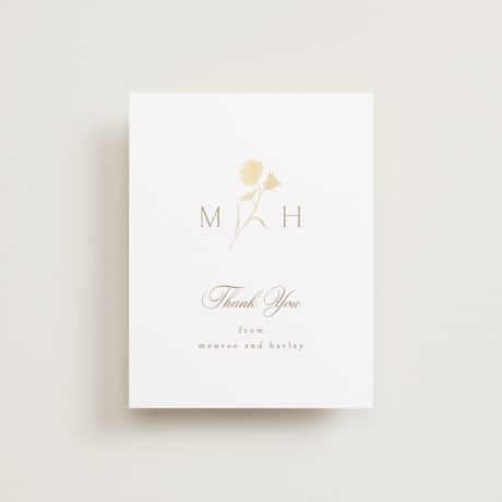 Foil-Pressed Flat Wedding Thank You Cards