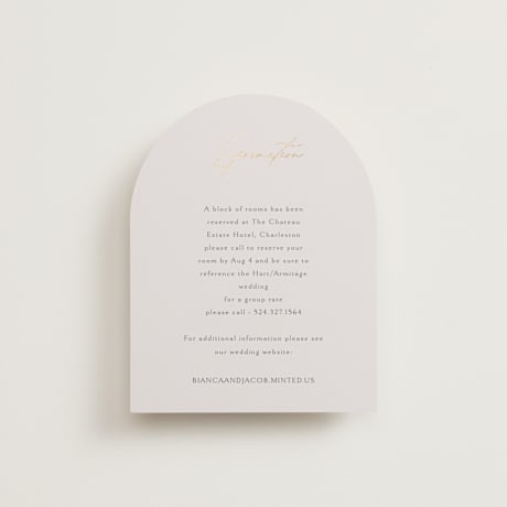 Foil-Pressed Direction Cards