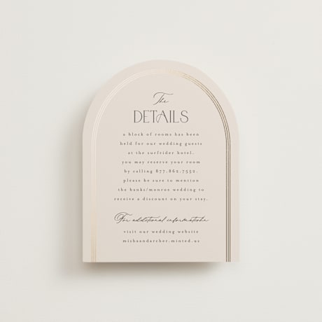 Foil-Pressed Direction Cards