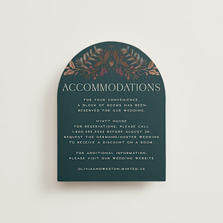 Foil-Pressed Direction Cards