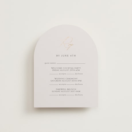 Foil-Pressed Multi-Event RSVP Cards