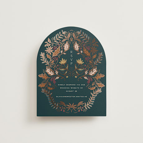Foil-Pressed RSVP Online Enclosure Cards