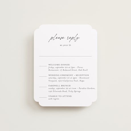 Multi-Event RSVP Cards