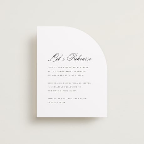 Rehearsal Dinner Cards