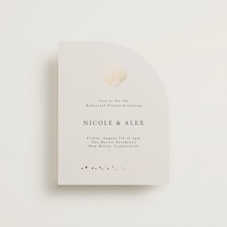 Foil-Pressed Rehearsal Dinner Cards