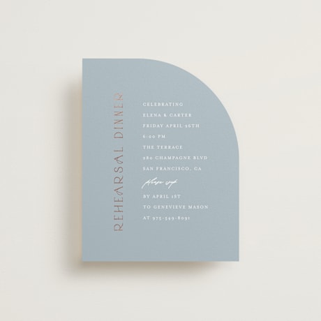 Foil-Pressed Rehearsal Dinner Cards