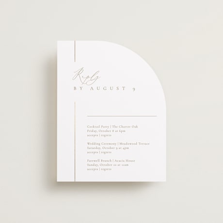 Foil-Pressed Multi-Event RSVP Cards