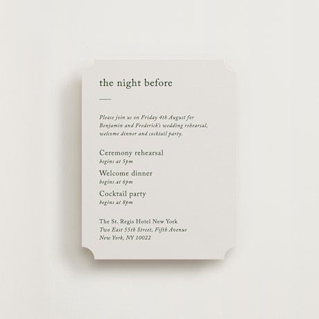 Rehearsal Dinner Cards