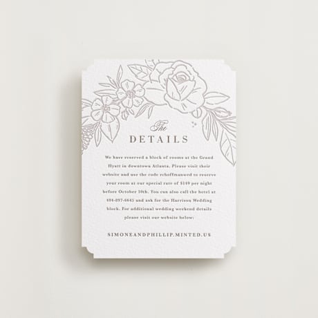 Letterpress Direction Cards
