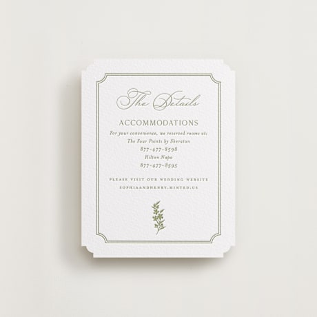 Letterpress Direction Cards