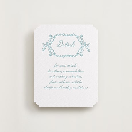 Letterpress Direction Cards