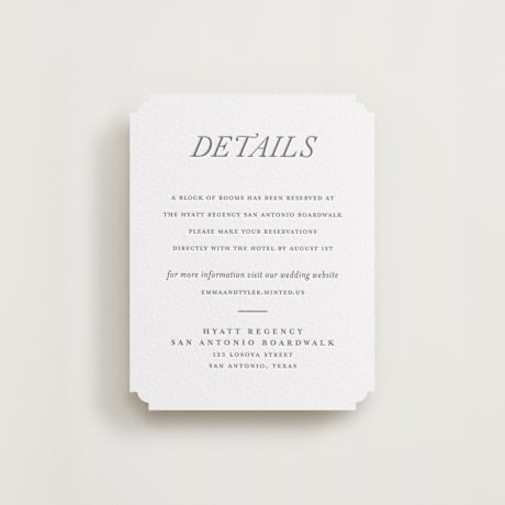 Letterpress Direction Cards