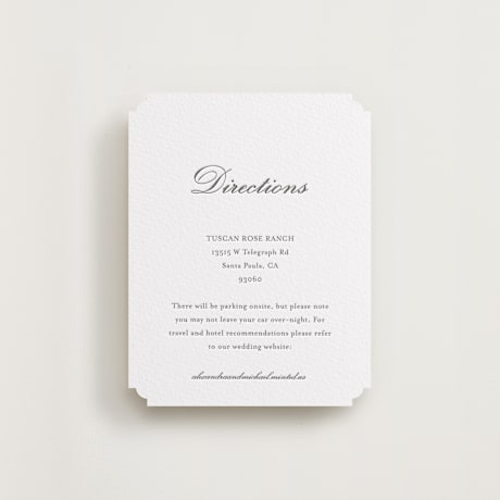 Letterpress Direction Cards