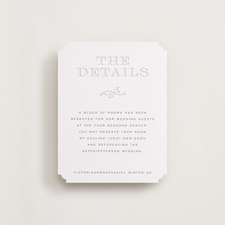 Letterpress Direction Cards