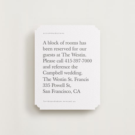 Letterpress Direction Cards
