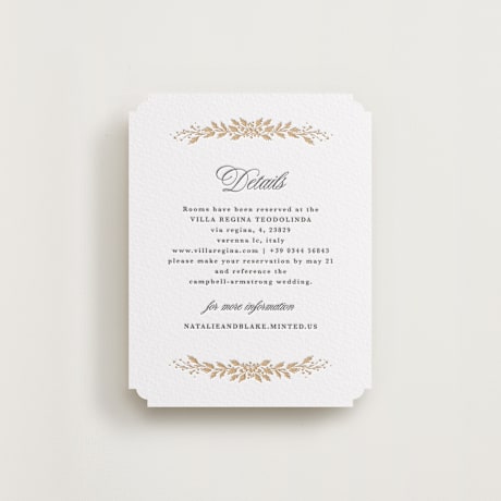 Letterpress Direction Cards