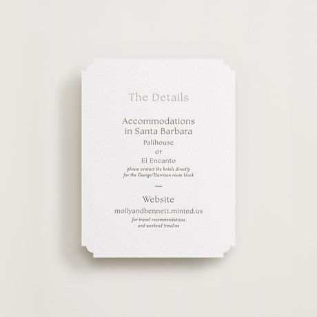 Letterpress Direction Cards