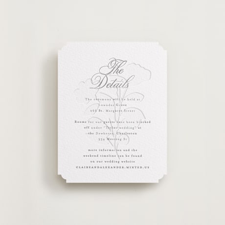 Letterpress Direction Cards