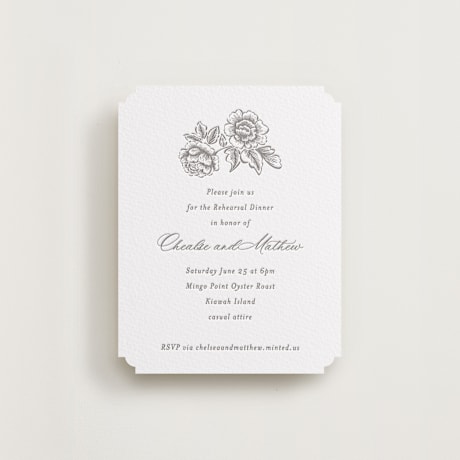 Letterpress Rehearsal Dinner Cards