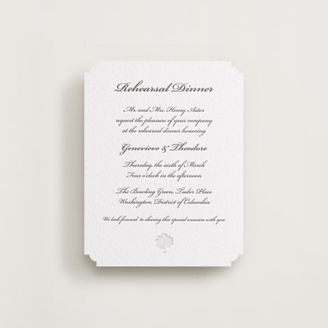 Letterpress Rehearsal Dinner Cards
