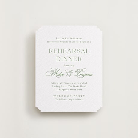 Letterpress Rehearsal Dinner Cards