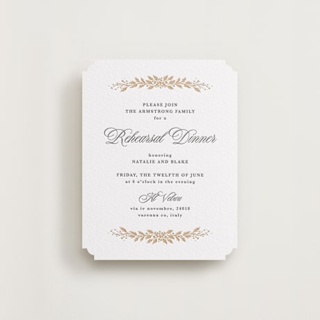 Letterpress Rehearsal Dinner Cards