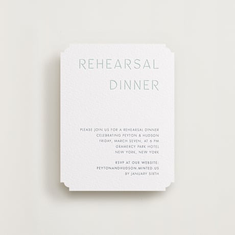 Letterpress Rehearsal Dinner Cards