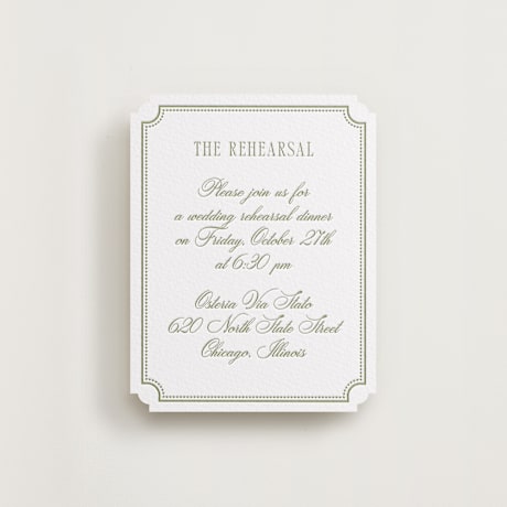 Letterpress Rehearsal Dinner Cards