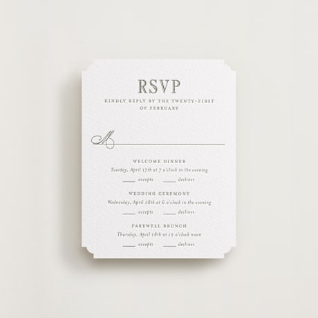 Letterpress Multi-Event RSVP Cards