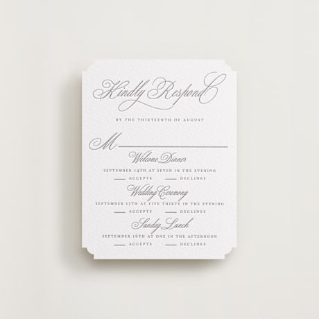Letterpress Multi-Event RSVP Cards