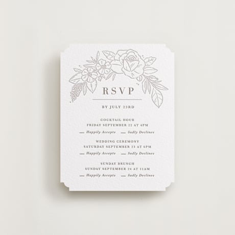 Letterpress Multi-Event RSVP Cards